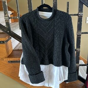 AllSaints RollNeck Layered Sweater